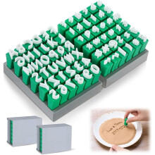72pcs Alphabet Stamps Set for Clay Pottery Letter Stamps for Clay Stepping Stone Mold Letters and Concrete Molds