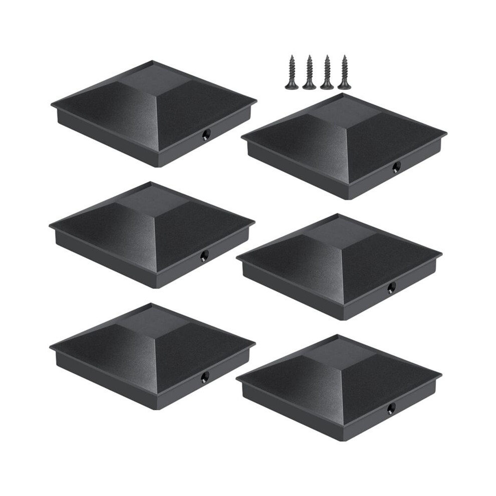 4X4(3.5Inx3.5in)Wood Fence Post Caps,Waterproof Uv-Proof,Keep Post From Cracking And Rotting For Post Caps Cover 6Pcs 6033301743646