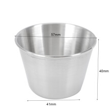 Paquet de 120 Tasses de Sauce à Condiments en Acier Inoxydable, Tasses à Portion de Tasses à Condiments Ramekin
