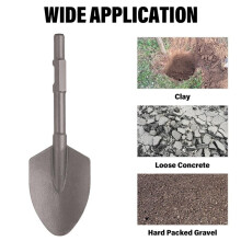 1-3/16 Inch Hex Shovel, 5-1/2 X 17-1/2 in. Steel Clay Spade Scoop Bit for Heavy Duty Electric Demolition Jack Hammer