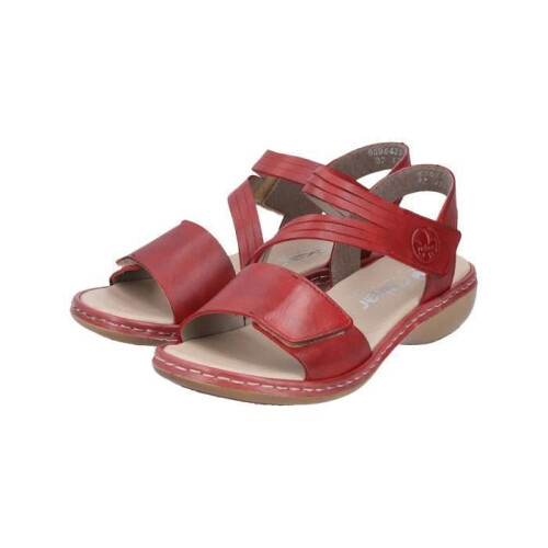 Rieker Rieker Lugano Leder Sandalen - Rot 2