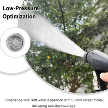 2-Pack Hogedrukreinigertips met 0,5 mm Gat, Sproeikop voor Roestvrijstalen Douche met 1/4 Snelkoppelingsadapter