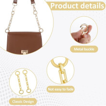 4,5 Zoll Handtaschengurtverlängerung, 4 Stück Handtaschenverlängerungskette, Taschenkettengurtanhänger, Kurze Ketten für Handtaschen