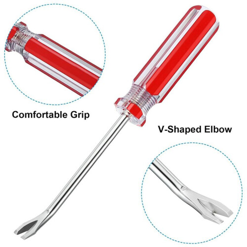 Upholstery Staple Remover, 3Pcs 4Inch V Curved Construction Staple Puller Staple Nail Tack Tool 2
