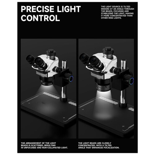 Dual Polarized Microscope Polarized Ring Light 64 LED Anti Glare NO Reflections Ultra Bright for Most Microscope Lamp 2