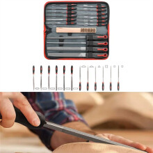 16pcs Metal Hand File Set Double Pattern Large Small Files with Brush Steel Files for Metal File Work Wood Files