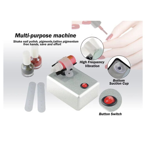 Update Version Model Paints Nail Lacquer Shaker Adjustable Shaking Machine Evenly Tools for Nail Art, Tattoo EU Plug 1
