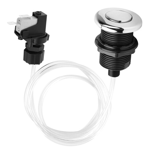16A  Off Air Push Button  for -Jetted Bath Tub Spa & Garbage Disposal, Black