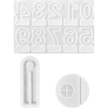 Silicone Moulds Pack of 3 Moulds for Casting,Casting Moulds for Anniversary,Celebrations and Birthday,Resin Mold