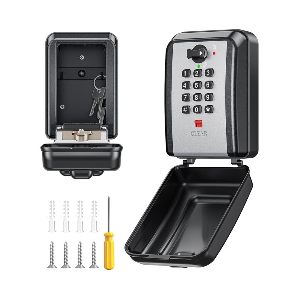Key Lock Box With 12 Digit Combination Lockbox For Keys With Resttable Code,Large Capacity & Outdoor 6033145501785