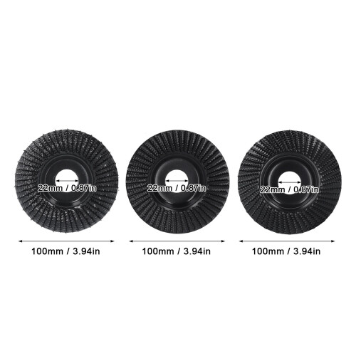 3Pcs Wood Carving Disc Set 100mm Grinder Wheels for Versatile Use 1