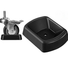 Jack Wheel Chock Heavy Duty Reinforced Rubber Jack Caster Wheel Dock Stopper for Caravan Trailer Stabilizer