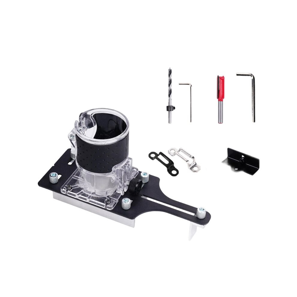 Brecantia 65Mm Trimming Machine 2 In 1 Invisibles Fastener Slotted Bracket Kit For Woodworking Furniture Diy Locator Tool Adapter