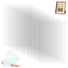 10 Szt Żaroodpornych, Przezroczystych Arkuszy Octanu, 4,3 X 6,3 Cala, Przezroczyste, Plastikowe Arkusze Octanu do Produkcji Kartek, do Pakowania