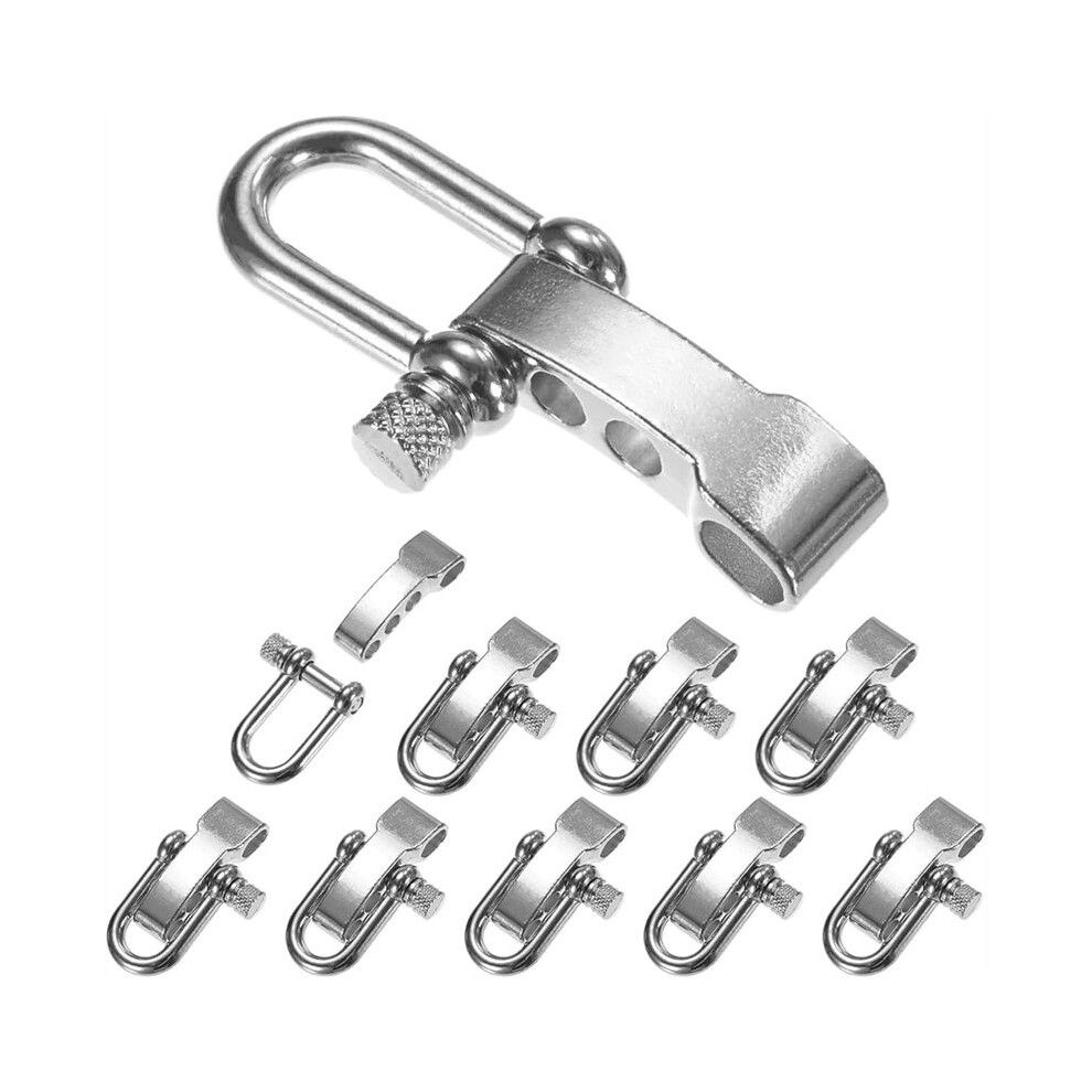 Paracord Bracelet Shackle Buckle 10Pcs- Adjustable Metal U-Bow Shackle Use For Survival Bracelets Belt & Outdoor Rope 6031744832828