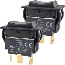2-Pack HY60C 3-Pins Tuimelschakelaar, Zware Schakelaar voor Motoren, Industriële Apparatuur, Scheepstype, Mechanische Apparatuur.