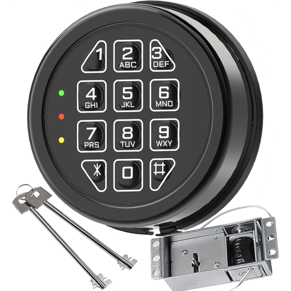 Electronic Safe Lock Replacement Keypad With Solenoid Lock & 2 Override Keys (Solenoid Lock) 4711410470302
