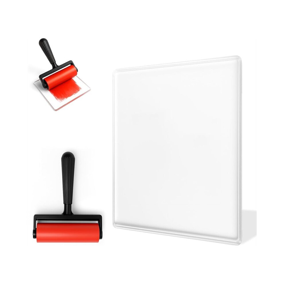 Gel Printing Pad With Brush- Reusable Gel Plate For Monoprinting, Stamping & Texture Art,For Beginners,Artists & Therapy 4713018088613