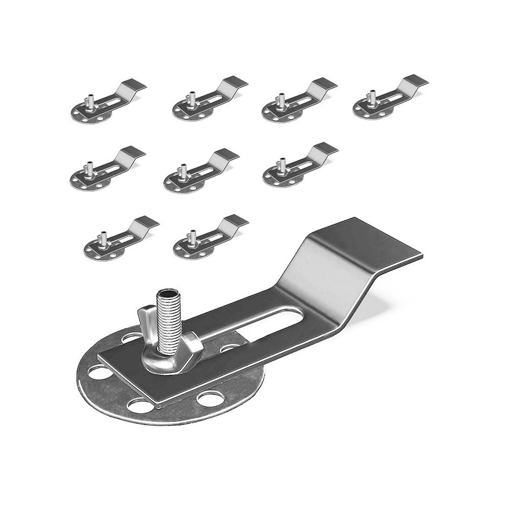 10Pcs Sink Clips, Undermount Sink Brackets, Bathroom Kitchen Ceramic Stainless Steel Sink Basin Support Clamps 4713936301177