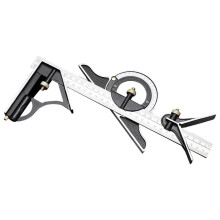 3-in-1Woodworking Combination Square 300mm Adjustable Set - Measuring Ruler,Angle Finder & Protractor Tool for Carpentry