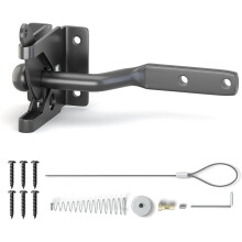 Pestillo Automático con Autobloqueo para Postes de Cerca de Madera, Cerradura Resistente para Piscina, Patio y Jardín.