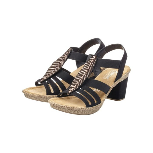 Rieker Rieker Morokko Absatzsandalen - Schwarz 2