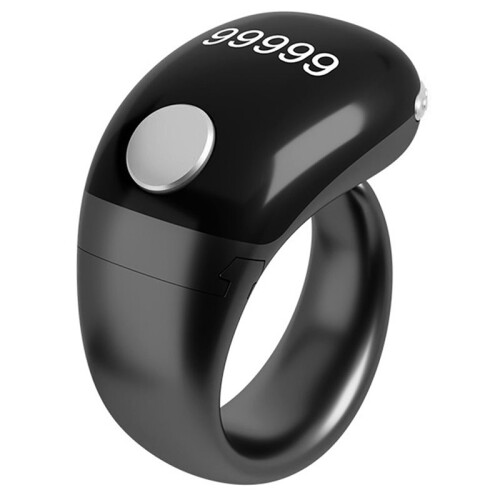 Digital Finger Counter Intelligent APP Counting Type-C Rechargeable  Ring BLE Electronic Counter Black