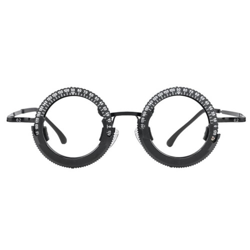 Trial Frame, Glasses Optometry Frame, Stainless Steel Temples, Comfortable and Non-Slip Nose Pads, Insert Frame