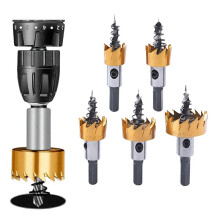5Pcs Hole Saw Cutter Drill Bit Set HSS Drill for Sheet Metal Reaming 16mm 18.5mm 20mm 25mm 30mm High Drill Bits