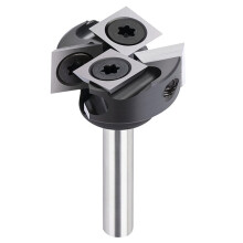 Fresa de 4 Filos para Madera, Vástago de 6 mm, Brocas de Cepillado, Inserto Tipo Tablero de Sacrificio, Broca para Fresadora CNC de Superficies
