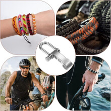 Paracord Armbandsschackelspänne 10 St - Justerbar Metall U-Bow Schackel Används för Överlevnadsarmband Bälte & Utomhusrep