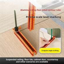 Woodworker Multifunctional Ruler Ceiling Leveling Cabinet Door Installation and Positioning Contour Taking Shape Scribe