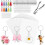 191Pcs Shrinky Plastic Sheets Kit Shrink Paper-Keychain Set Shrinky-Dink Sheets with Chain, Hole Punch for  Marking 2
