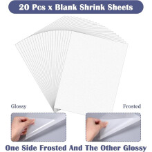 191Pcs Shrinky Plastic Sheets Kit Shrink Paper-Keychain Set Shrinky-Dink Sheets with Chain, Hole Punch for Marking