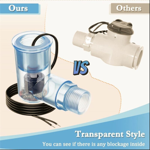 2Pack SS2 Float  L Shape, AC Float  with 3/4 Inch Adaptor and Wire, Water Level Accessory 1
