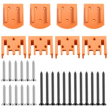 Kit com 8 Suportes de Parede para Bateria e Furadeira - para Furadeira RIDGID de 18V Li-Ion, Ideal para Veículos de Trabalho, Prateleiras e Caixas de