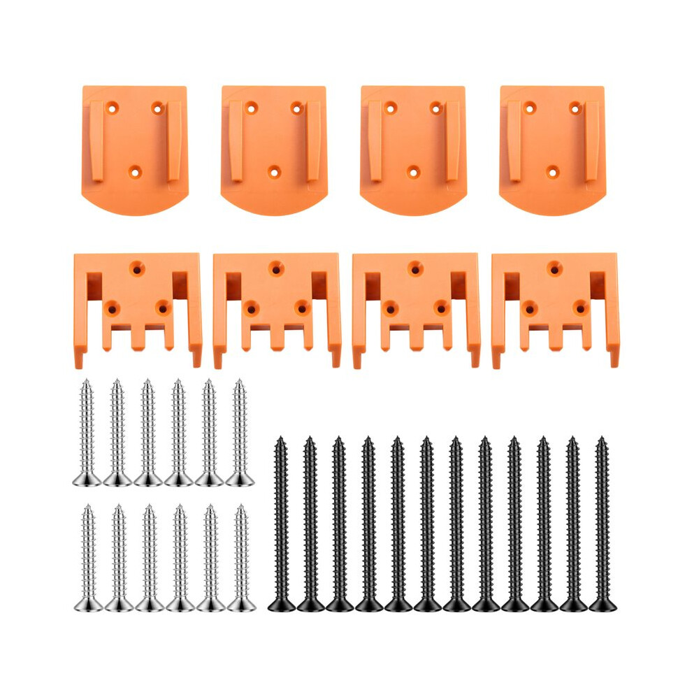 8-Pack Battery Wall Mount Holder & Drill Tool Mount - For 18V Ridgid Li-Ion Drill,Work Van,Shelf,Toolbox,With 20 Screws 6031119508327