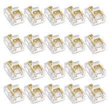 20 Stück 8 mm 2-Pin LED-Streifen-Verbinder-Set, Lötfreie Clips für Einfarbige SMD/COB-LED-Lichtstreifen