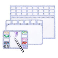 3 Styles Bead Mats for Beading Treasure Seed Bead Board with Scoop, Beading Mats with Alphabetic Scale