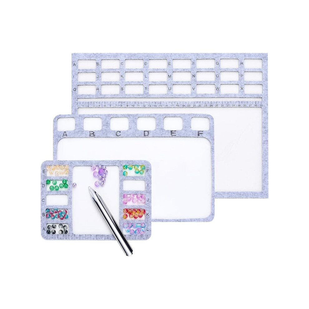 3 Styles Bead Mats For Beading Treasure Seed Bead Board With Scoop, Beading Mats With Alphabetic Scale 4713945928860