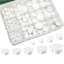 200 Tapones de Nailon de 9 Tamaños para Agujeros, Tapones de Bloqueo para Paneles de Tipo Empotrado, Tapas de Tornillos para Insertos de Muebles y