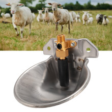 Abreuvoir en acier inoxydable pour ferme, pour chèvres, avec vanne et interrupteur tactile, 10L