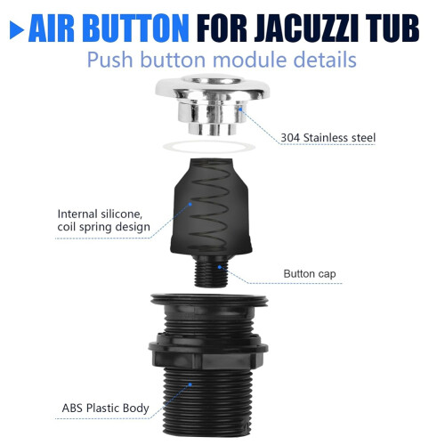 16A  Off Air Push Button  for -Jetted Bath Tub Spa & Garbage Disposal, Black 1