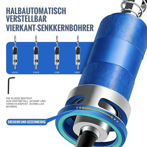 Countersink Drill Bit Set, Precise Drilling, Countersink Drill Bit with 1/4" Hex Shank, Countersink Wood Drill Bit 2