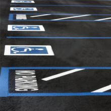 No Parking Silicone Stencil, 12" Tall Letters Pavement Sign Stencil for Parking Lot,Reusable FireLane Stencil Template