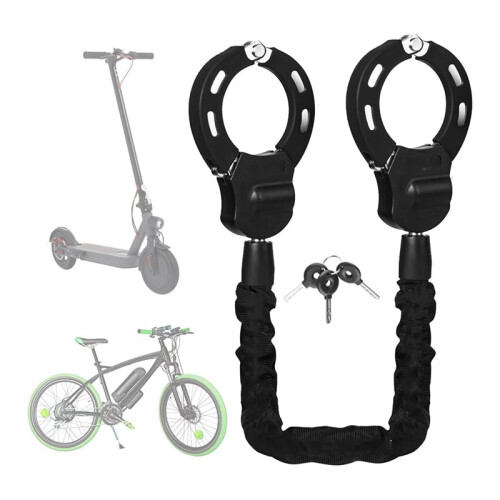 Cadeado para Patinete, Cadeado de Alta Segurança para Bicicleta com Chave, Corrente de 94 cm (37 Polegadas) para Serviço Pesado, Acessórios para 1