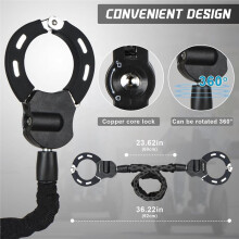Antivol de Trottinette et de Vélo Haute Sécurité avec Clé, Chaîne Antivol Robuste de 94 cm (37 Pouces), Accessoires pour Trottinette Électrique