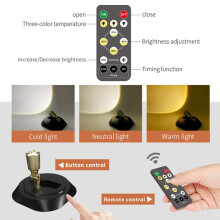 2 Set Wireless LED Spotlight with Remote Control, Timer, and Adjustable Brightness for Indoor Lighting