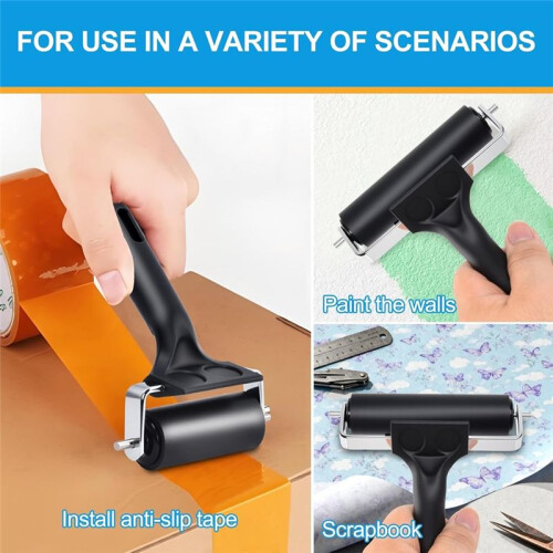 2 Rolos de Borracha Dura Brayer (4 Polegadas e 2,2 Polegadas) para Impressão, Impressão A Tinta, Aplicação de Colagem, Estampagem, Papel de Parede 1