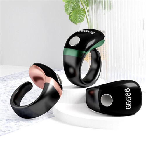 Digital Finger Counter Intelligent APP Counting Type-C Rechargeable  Ring BLE Electronic Counter Black 1